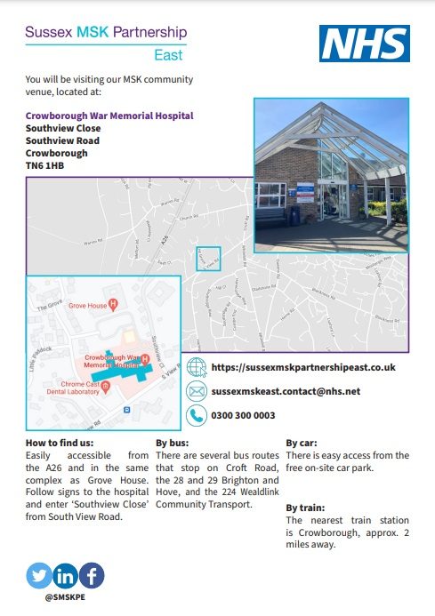 Crowborough War Memorial Hospital Map Sussex Msk Partnership East