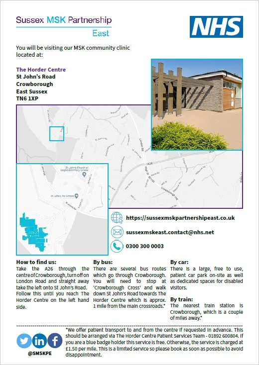 Horder Healthcare Crowborough MAP